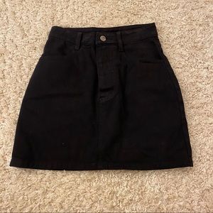 Brandy Melville Black Denim Mini Skirt